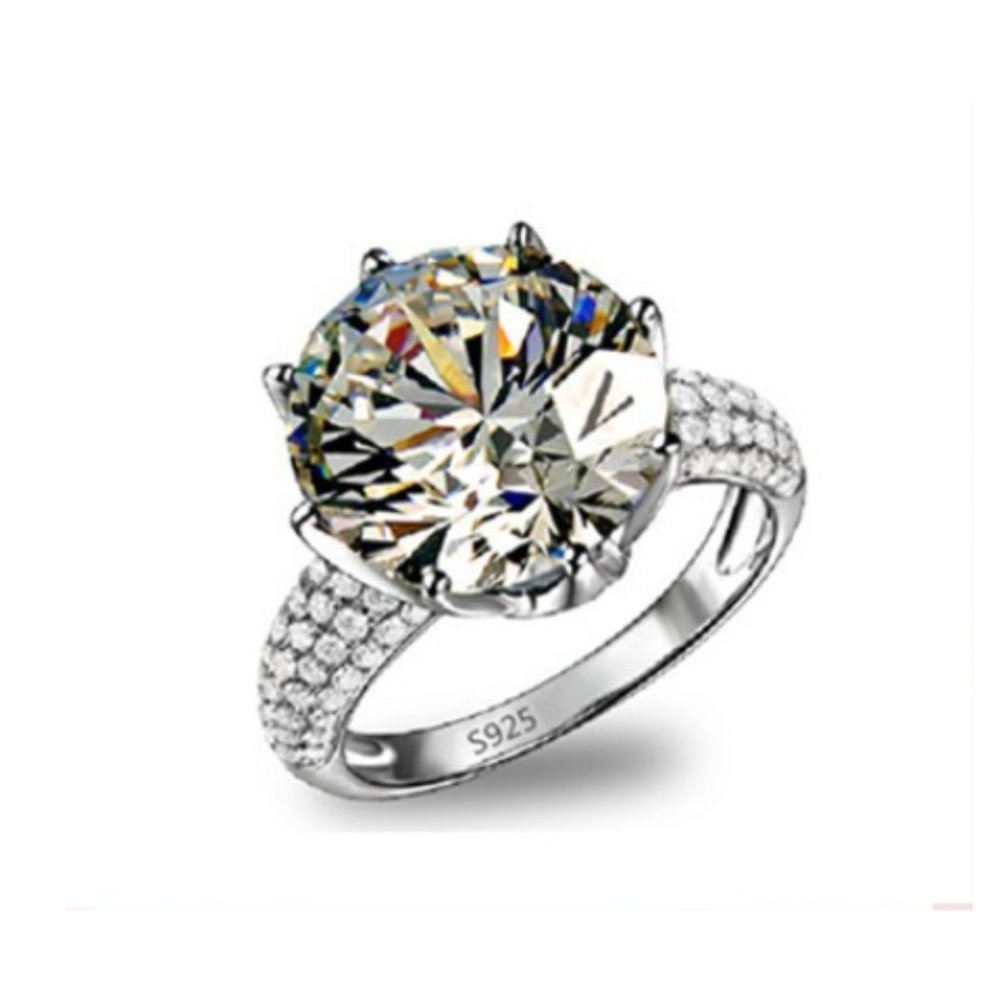 White Engagement Ring CZ